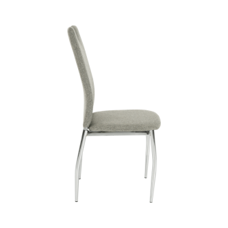 Scaun bucătărie, material textil bej/crom, OLIVA NEW
