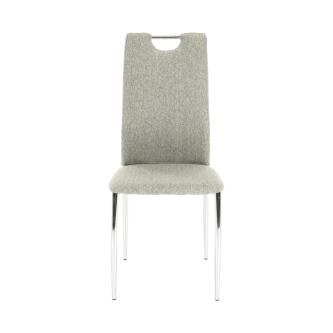 Scaun bucătărie, material textil bej/crom, OLIVA NEW