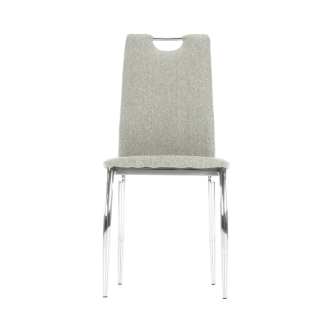 Scaun bucătărie, material textil bej/crom, OLIVA NEW