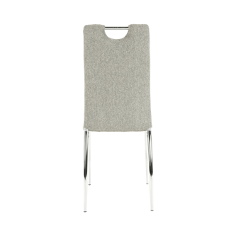 Scaun bucătărie, material textil bej/crom, OLIVA NEW