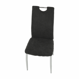 Scaun dining, textil gri maro/crom, OLIVA NEW