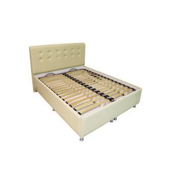 Dormitor Milano Sonoma cu Pat Tapitat Bej 140x200