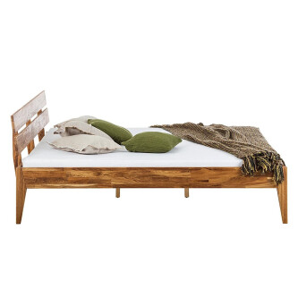 Pat din lemn masiv JillWOOD 185 cm