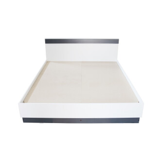 Dormitor Verona Alb/Gri cu pat 160x200 cm