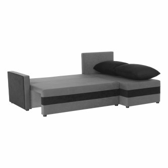 Colţar reversibil, gri/negru, PAULITA