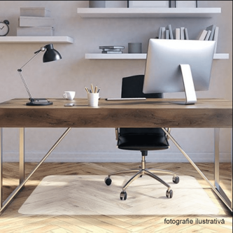 Garnitură de protecţie sub scaun, transparentă, 100x70 cm, 0, 5 mm, ELLIE NEW TYP 1