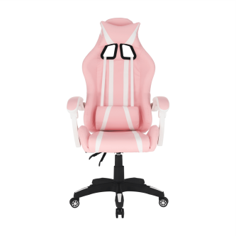 Fotoliu birou/gaming, roz/alb, PINKY