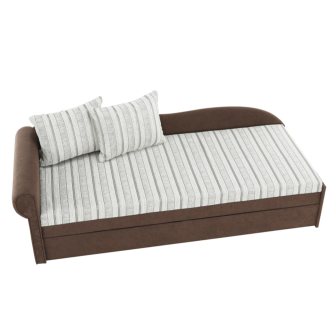 Colţar extensibil, maro/bej/auriu/model, dreapta, AGA D