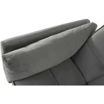 Colţar extensibil, catifea gri deschis / fag, KAPRERA NEW