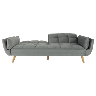 Colţar extensibil, catifea gri deschis / fag, KAPRERA NEW