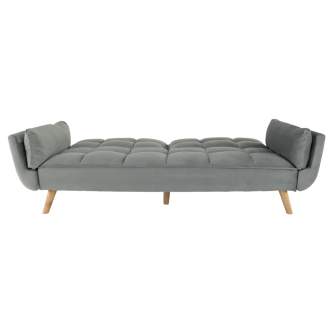 Colţar extensibil, catifea gri deschis / fag, KAPRERA NEW