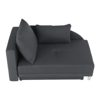 Colţar extensibil, material textil gri-negru, stânga, LAUREL