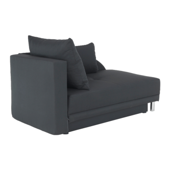 Colţar extensibil, material textil gri-negru, stânga, LAUREL