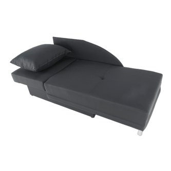 Colţar extensibil, material textil gri-negru, stânga, LAUREL