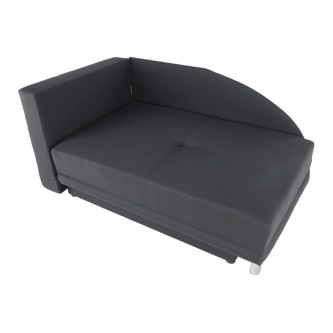 Colţar extensibil, material textil gri-negru, stânga, LAUREL