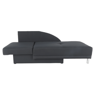 Colţar extensibil, material textil gri-negru, stânga, LAUREL