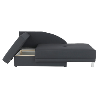 Colţar extensibil, material textil gri-negru, stânga, LAUREL