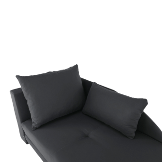 Colţar extensibil, material textil gri-negru, stânga, LAUREL