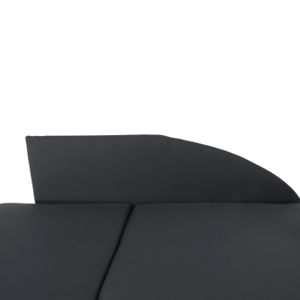 Colţar extensibil, material textil gri-negru, stânga, LAUREL