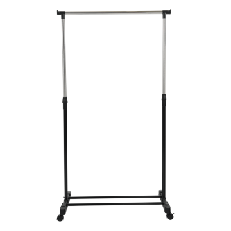 Cuier mobil, inox/plastic negru, DOLFO