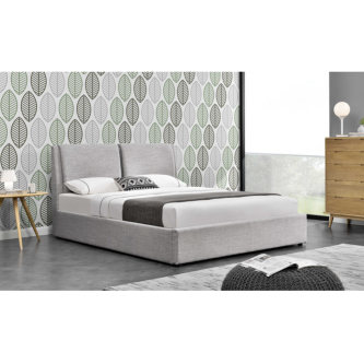 Pat cu spaţiu de stocare, ţesătură gri, 160x200, GULIA 2 NEW