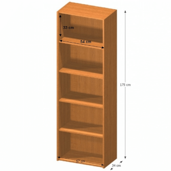Dulap biblioraft înalt, cireş, TEMPO ASISTENT NEW 001