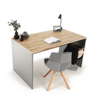 Masă de birou, grafit/stejar artisan, RIOMA NEW TYP 11