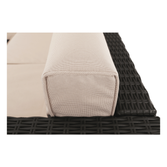 Set de grădină din rattan, 3 piese, maro/bej, RODEN
