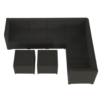 Set de grădină din rattan, 3 piese, maro/bej, RODEN