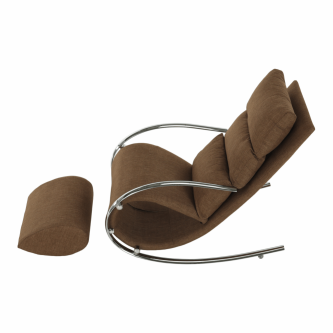 Scaun balansoar, material maro/metal, ROGER