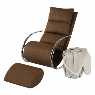 Scaun balansoar, material maro/metal, ROGER