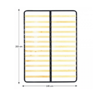 Lamele în ramă fixă, 140x200, SOMIERA METALICA 7867