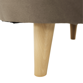 Fotoliu Art Deco, ţesătură Paros maro gri/ fag, ROUND NEW