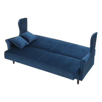 Colţar extensibil, material textil albastru, COLUMBUS
