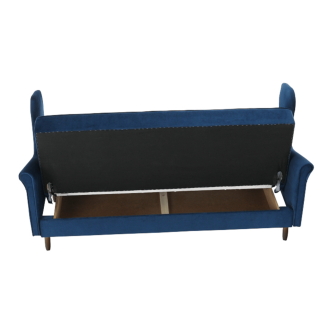 Colţar extensibil, material textil albastru, COLUMBUS
