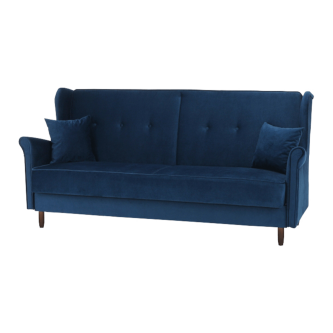 Colţar extensibil, material textil albastru, COLUMBUS
