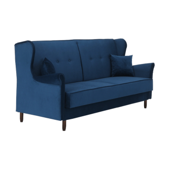 Colţar extensibil, material textil albastru, COLUMBUS