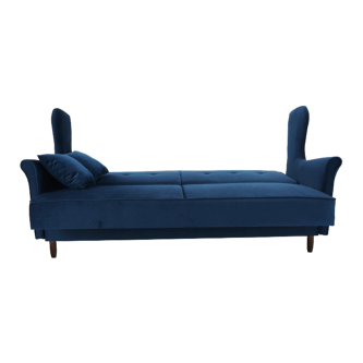 Colţar extensibil, material textil albastru, COLUMBUS