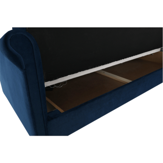 Colţar extensibil, material textil albastru, COLUMBUS