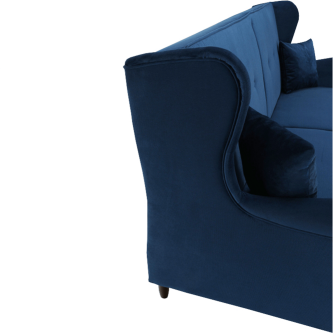 Colţar extensibil, material textil albastru, COLUMBUS