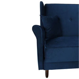 Colţar extensibil, material textil albastru, COLUMBUS