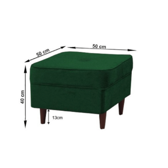 Taburet modern, verde/nuc, RUFINO