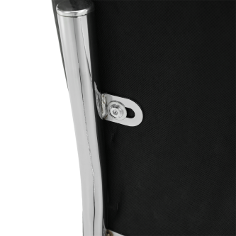 Scaun bucătărie, material textil gri deschis/piele ecologică gri/crom, SALOMA NEW