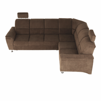 Colţar extensibil, textil maro, dreapta,, SANTIAGO