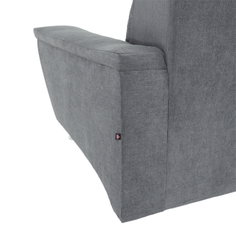 Colţar extensibil, material textil gri, model stânga, SANTIAGO