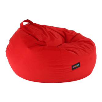 Fotoliu tip sac, material textil roşu, TRIKALO