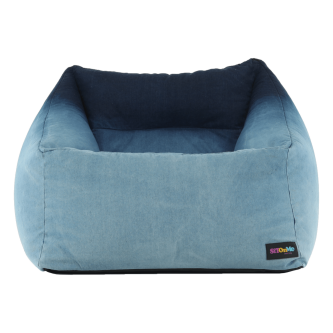 Fotoliu tip sac, material textil jeans, KOZANIT