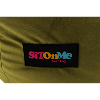 Fotoliu tip sac, material textil verde măsliniu, TRIKALO