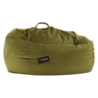 Fotoliu tip sac, material textil verde măsliniu, TRIKALO