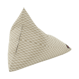 Fotoliu tip sac, crem/material textil cu model, RIUK